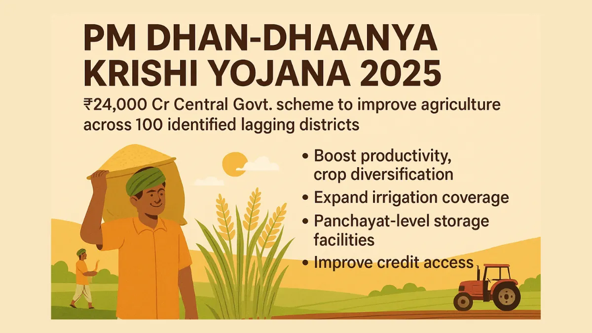 PM Dhan Dhaanya Krishi Yojana 2025